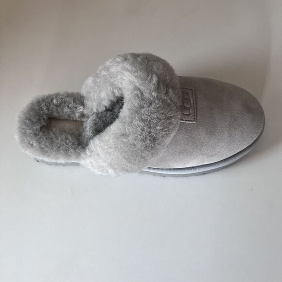 UGG 1126730 Womens Cozy Genuine Shearling Suede Slipper Light Grey US 9 - Picture 4 of 9